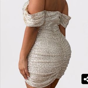 PLT champagne sequence mini dress size 20